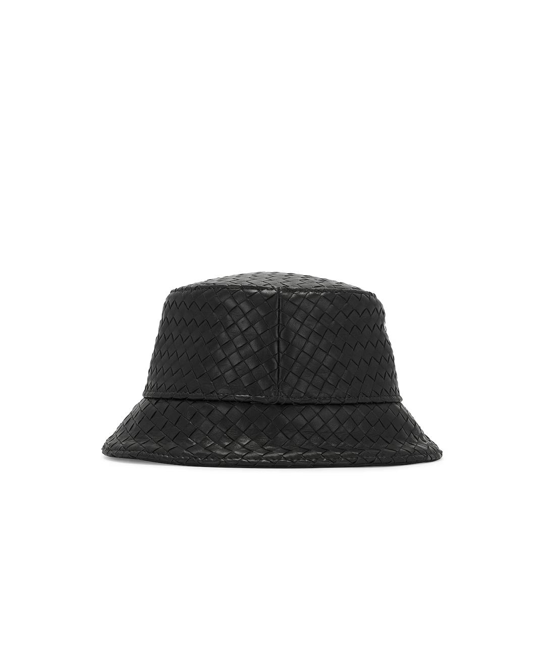 BOTTEGA VENETA Черная кожаная панама, фото 2