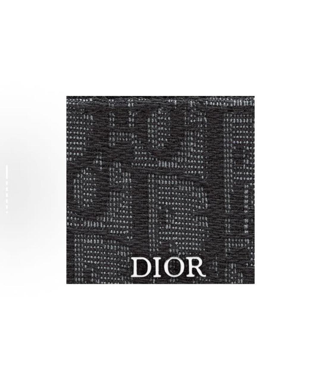 CHRISTIAN DIOR Черный кожаный кардхолдер, фото 4