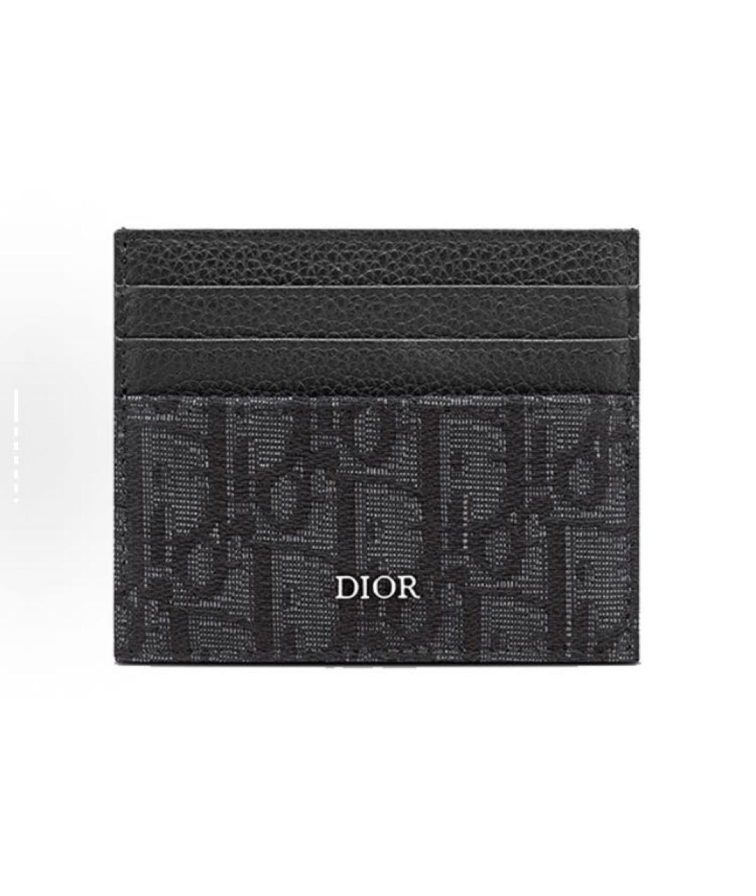 CHRISTIAN DIOR Черный кожаный кардхолдер, фото 5
