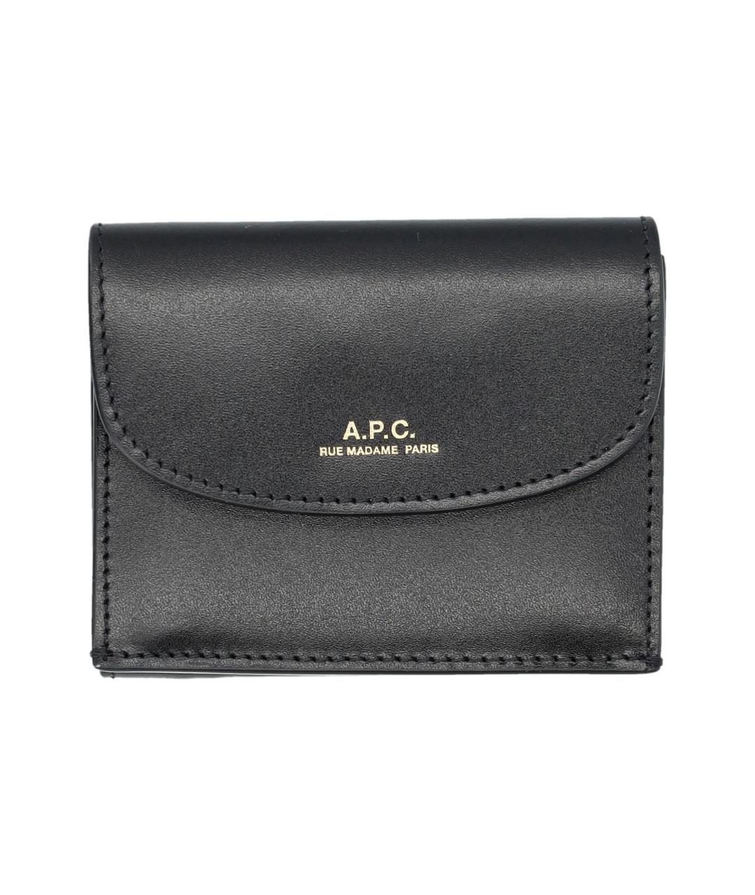 A.P.C. Черный кожаный кошелек, фото 1