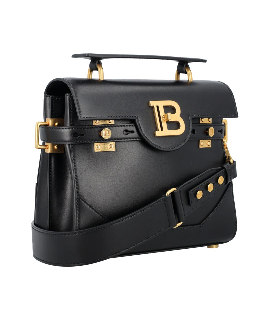 BALMAIN Черная кожаная сумка тоут, фото 2