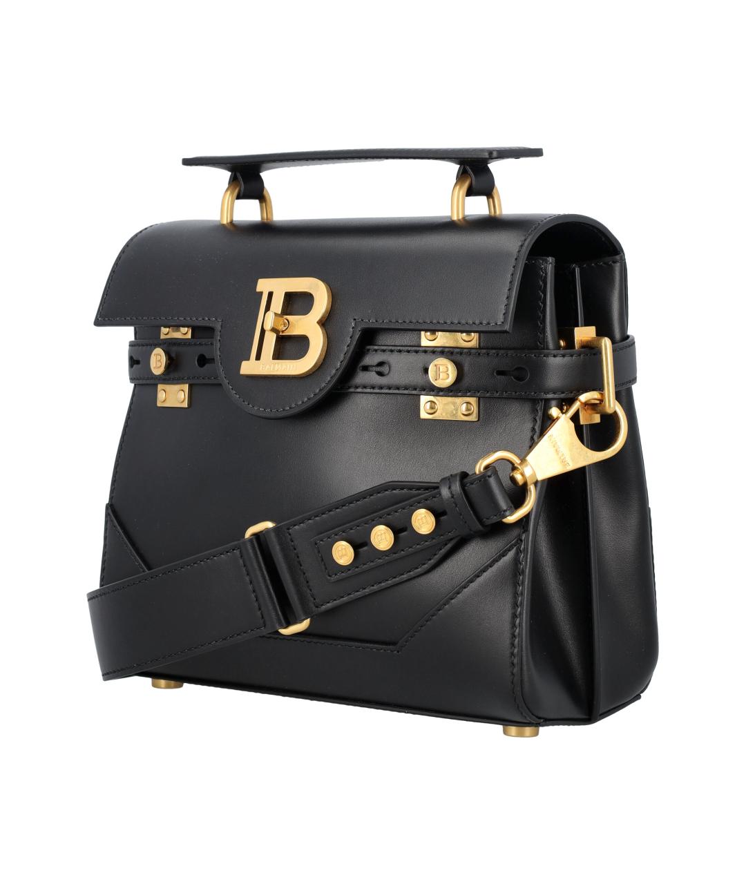 BALMAIN Черная кожаная сумка тоут, фото 3