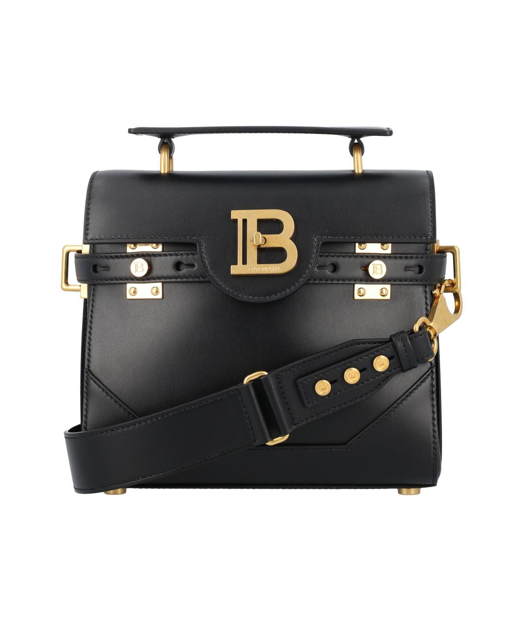 BALMAIN Черная кожаная сумка тоут, фото 1