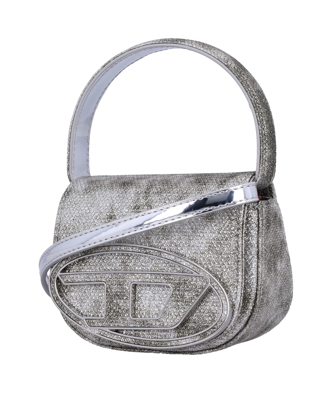 DIESEL Серая синтетическая сумка с короткими ручками, фото 3