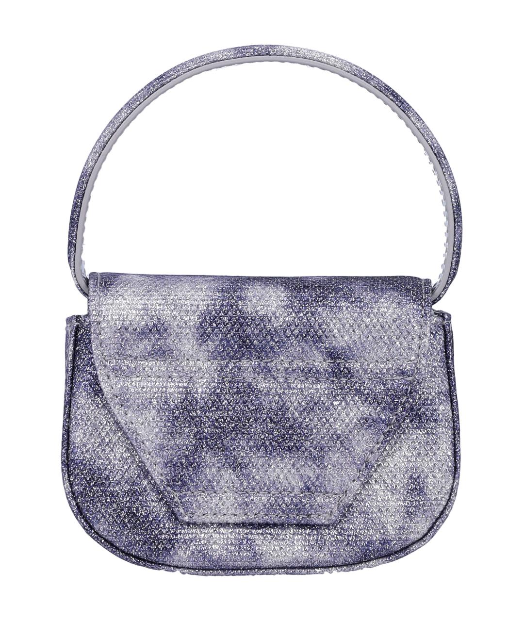 DIESEL Фиолетовая синтетическая сумка с короткими ручками, фото 4