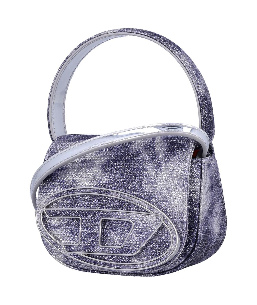 DIESEL Фиолетовая синтетическая сумка с короткими ручками, фото 3