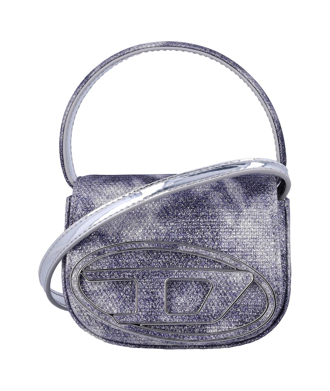 DIESEL Фиолетовая синтетическая сумка с короткими ручками, фото 1