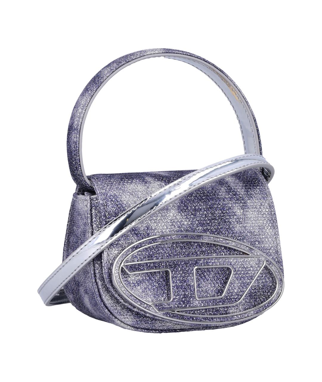 DIESEL Фиолетовая синтетическая сумка с короткими ручками, фото 2