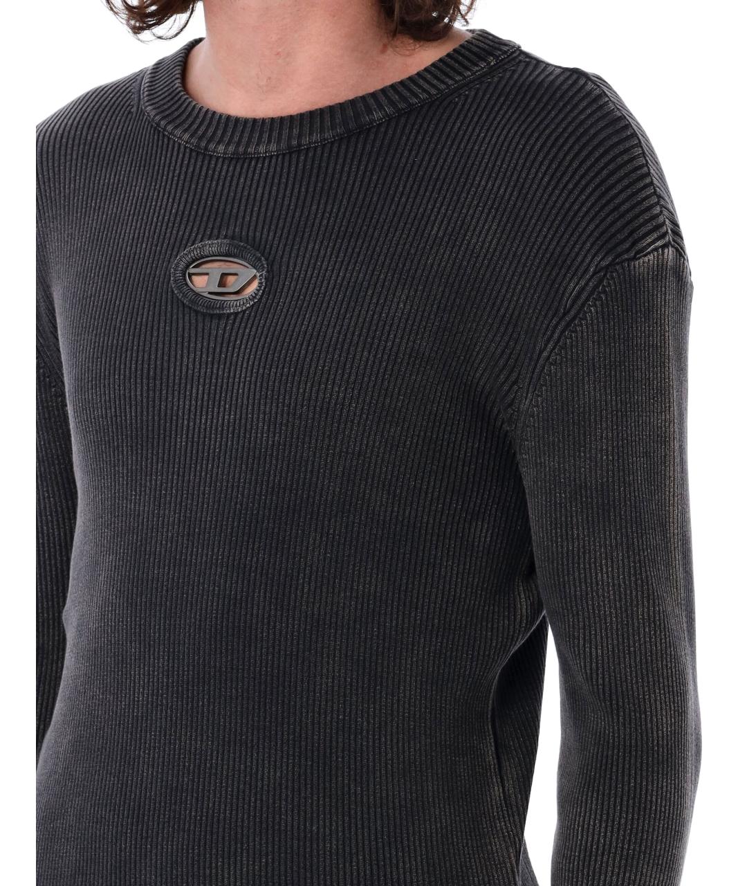 DIESEL Черный хлопковый джемпер / свитер, фото 3