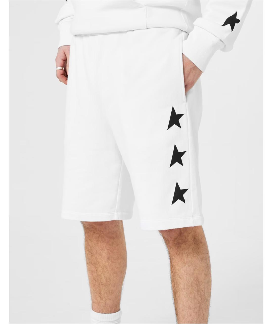 GOLDEN GOOSE DELUXE BRAND Белые хлопковые шорты, фото 4
