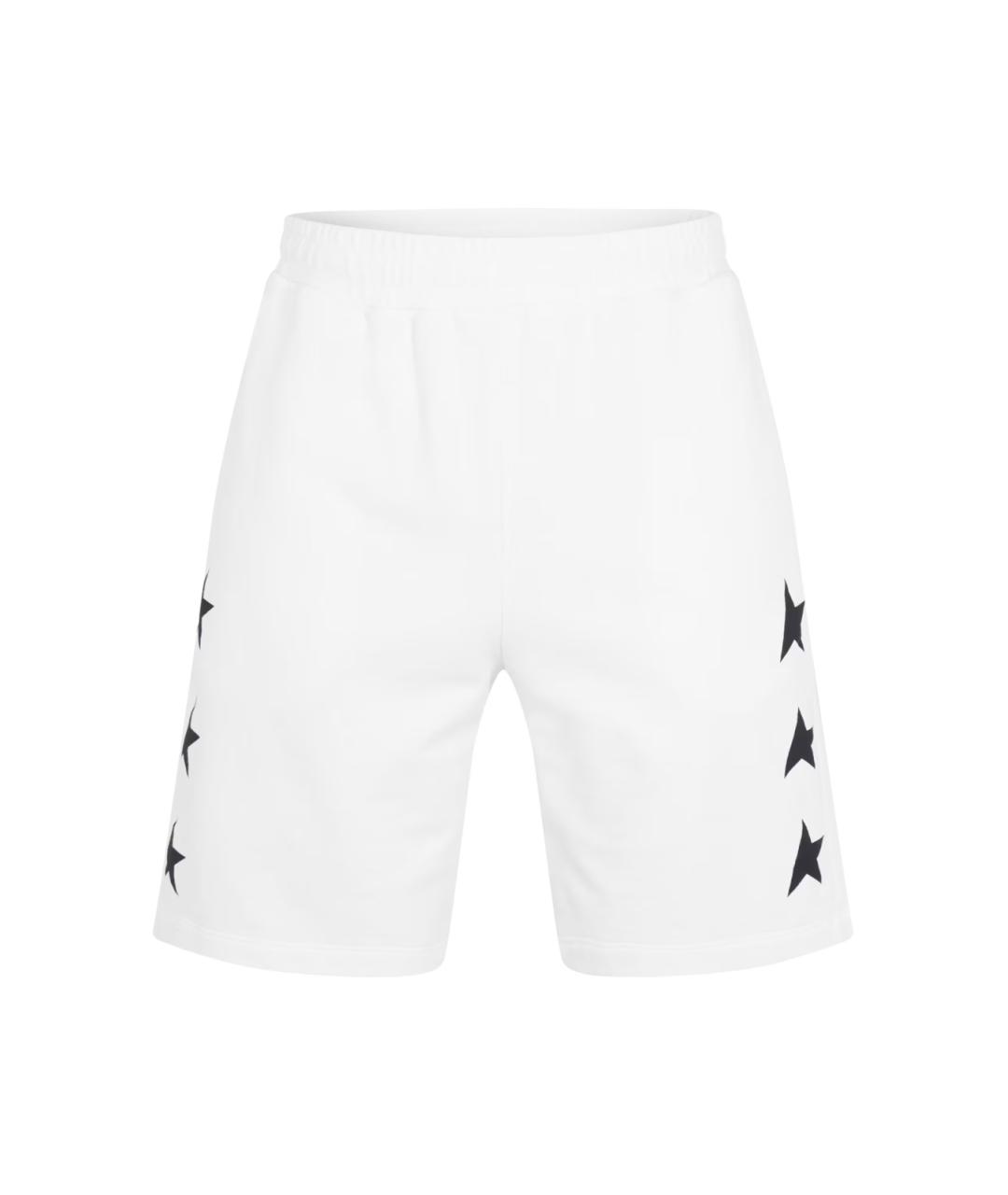 GOLDEN GOOSE DELUXE BRAND Белые хлопковые шорты, фото 1