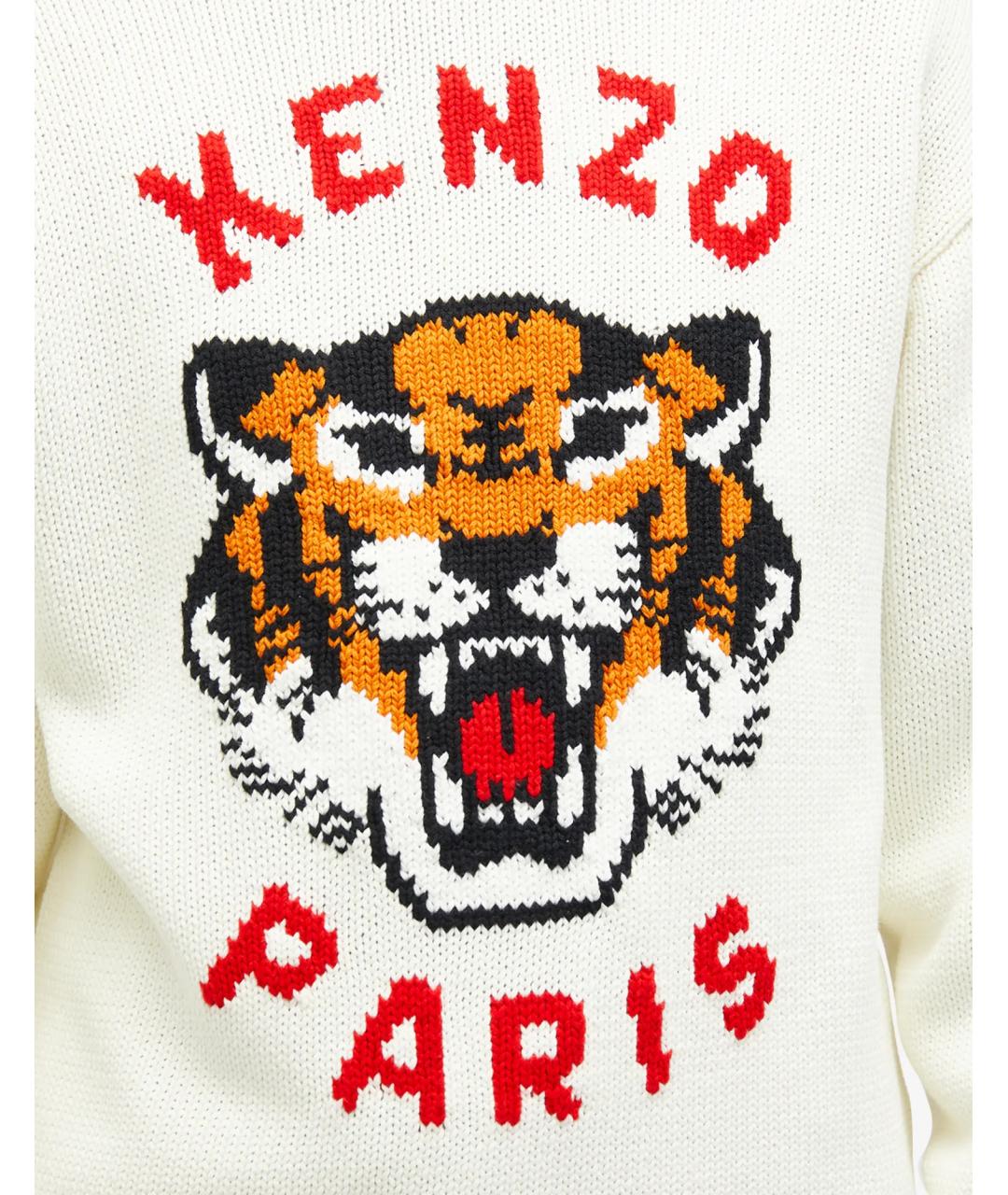 KENZO Белый хлопковый джемпер / свитер, фото 5