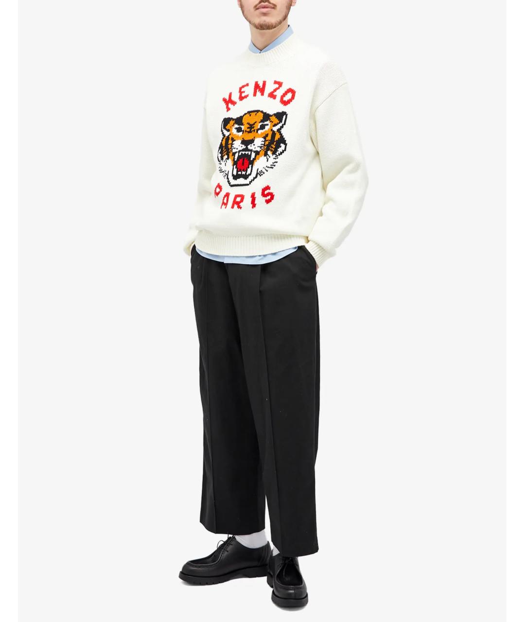 KENZO Белый хлопковый джемпер / свитер, фото 2