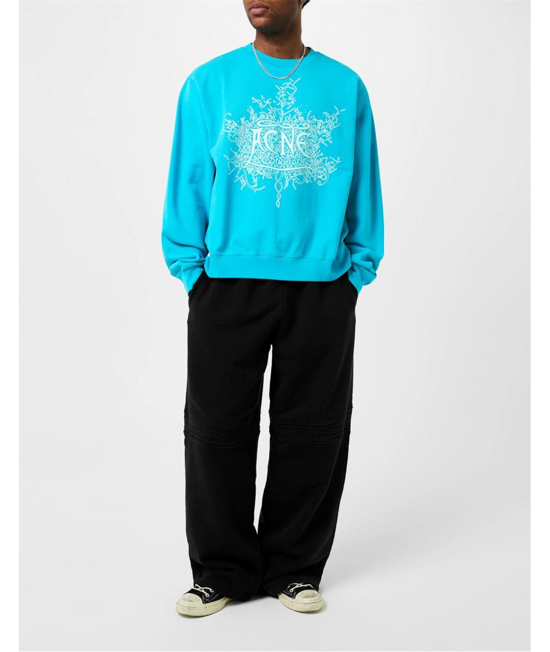 ACNE STUDIOS Голубой хлопковый джемпер / свитер, фото 2
