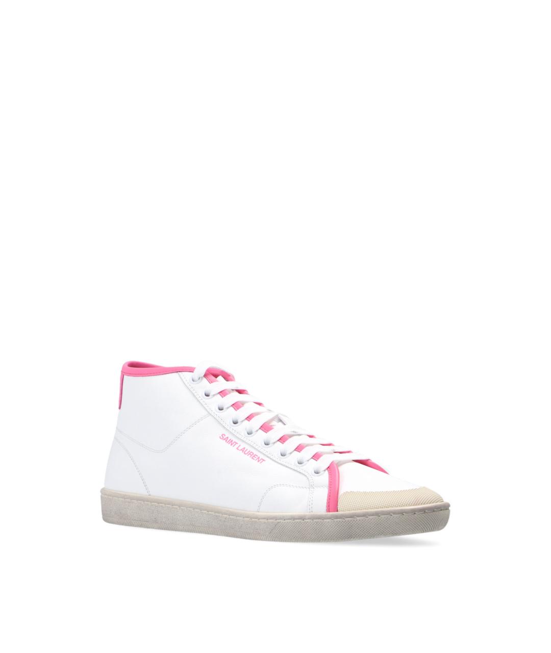 SAINT LAURENT Белые кожаные кеды, фото 2