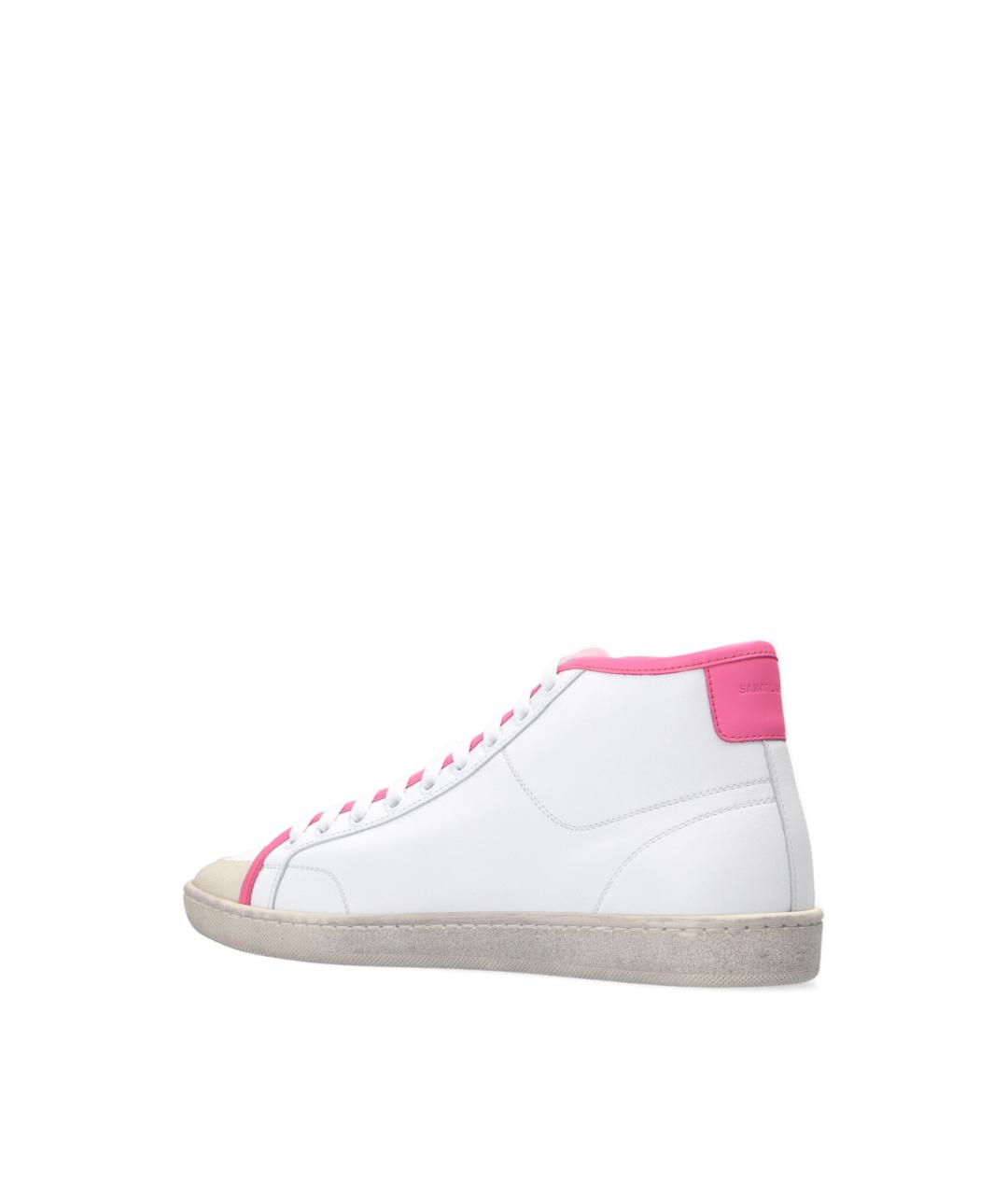 SAINT LAURENT Белые кожаные кеды, фото 3