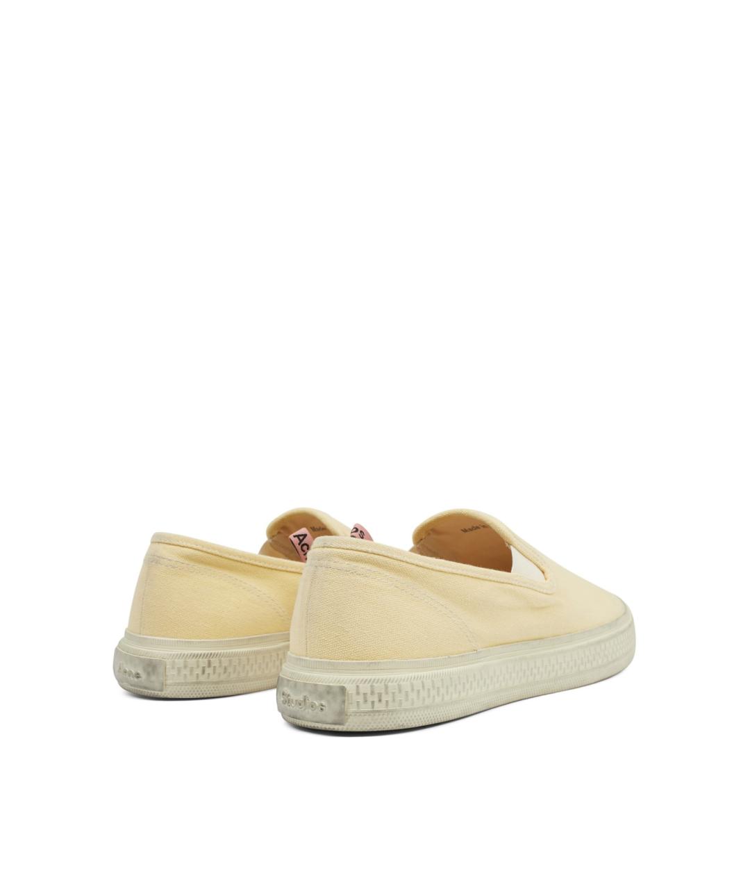 ACNE STUDIOS Бежевые текстильные слипоны, фото 3