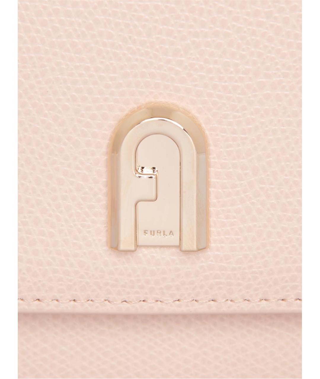 FURLA Розовая кожаная сумка через плечо, фото 4