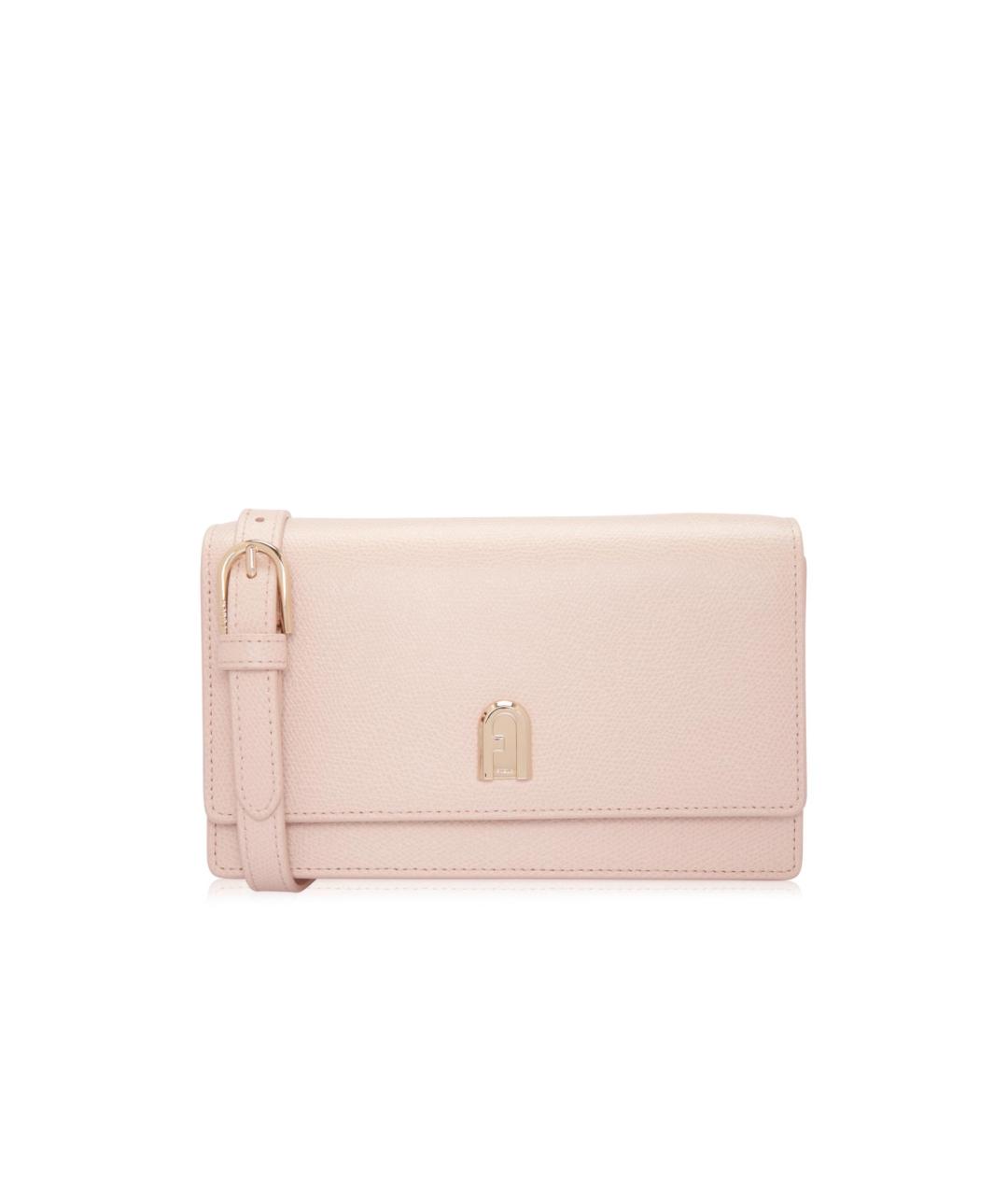 FURLA Розовая кожаная сумка через плечо, фото 1