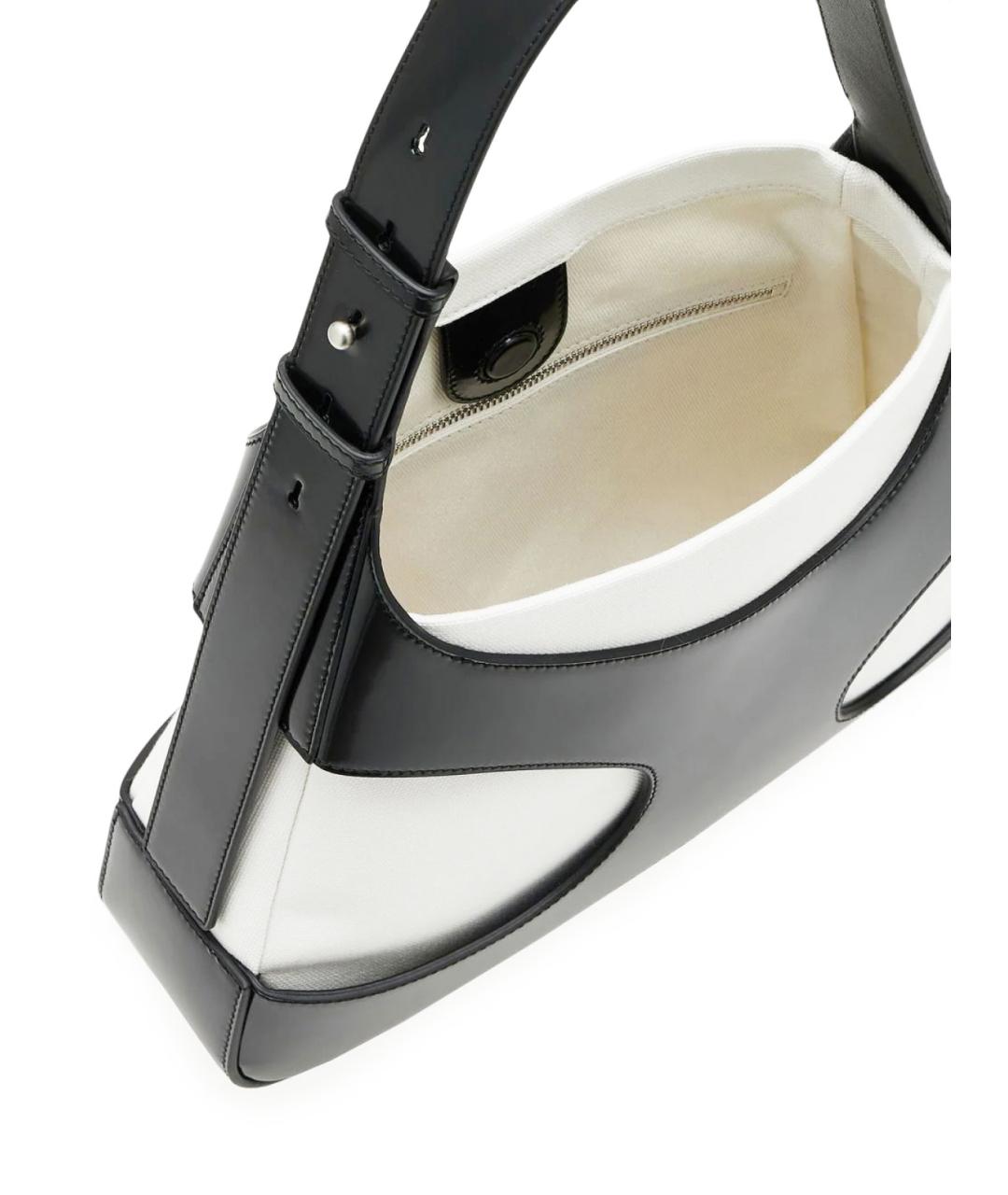 FERRAGAMO Черная кожаная сумка через плечо, фото 4