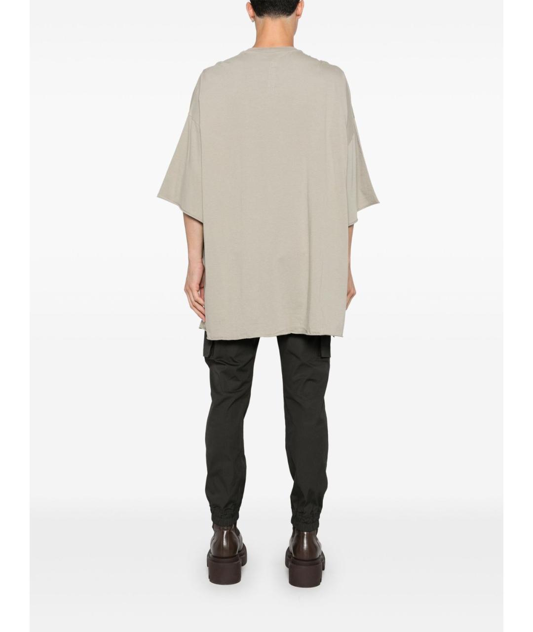 RICK OWENS Бежевая хлопковая футболка, фото 2