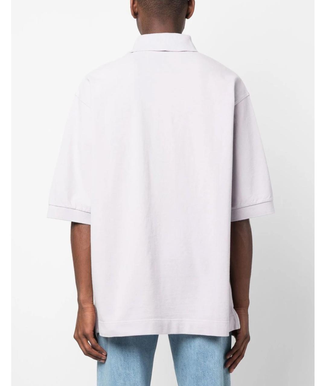 ACNE STUDIOS Фиолетовое хлопковое поло с коротким рукавом, фото 4