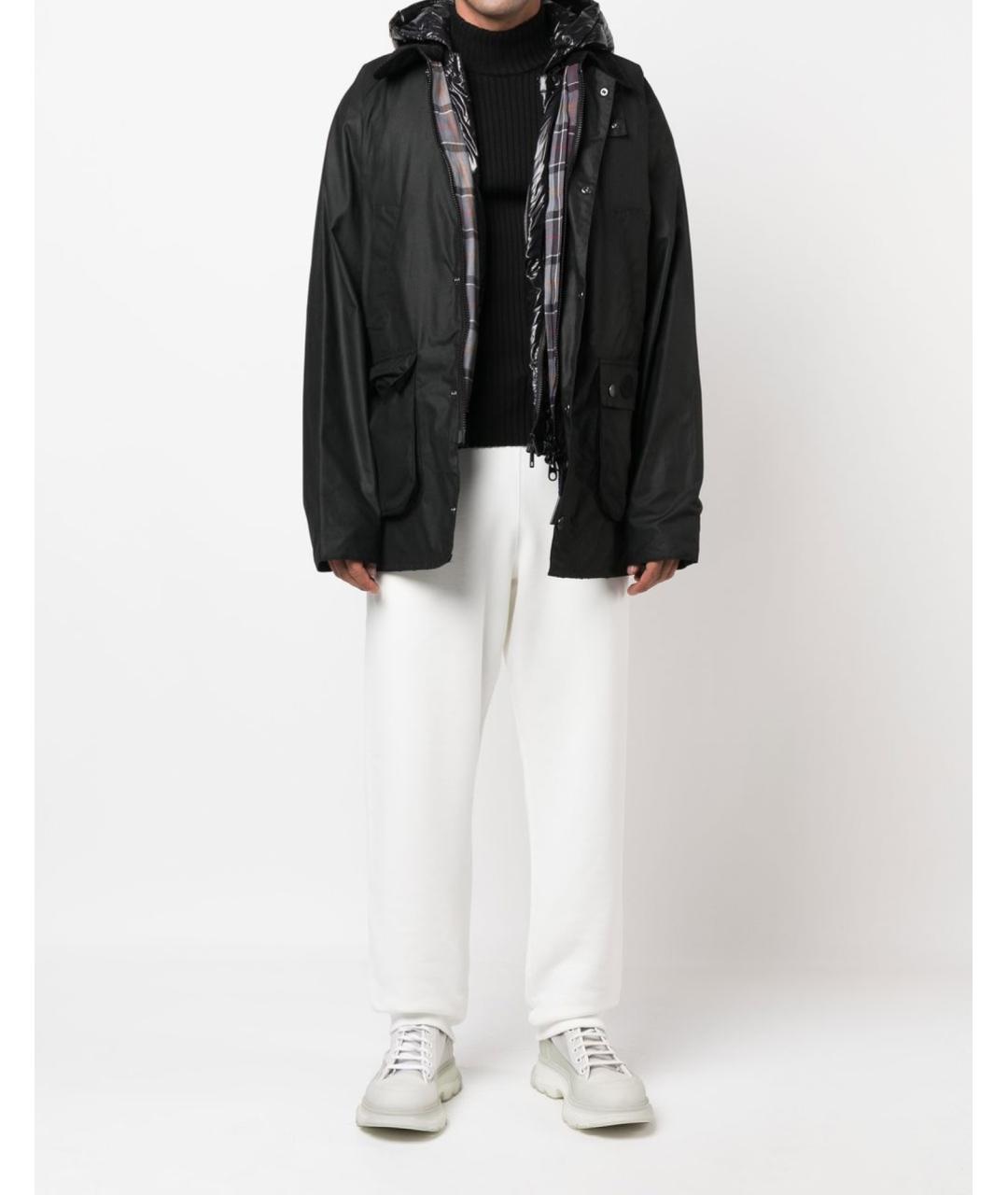 MONCLER Белые хлопковые повседневные брюки, фото 2