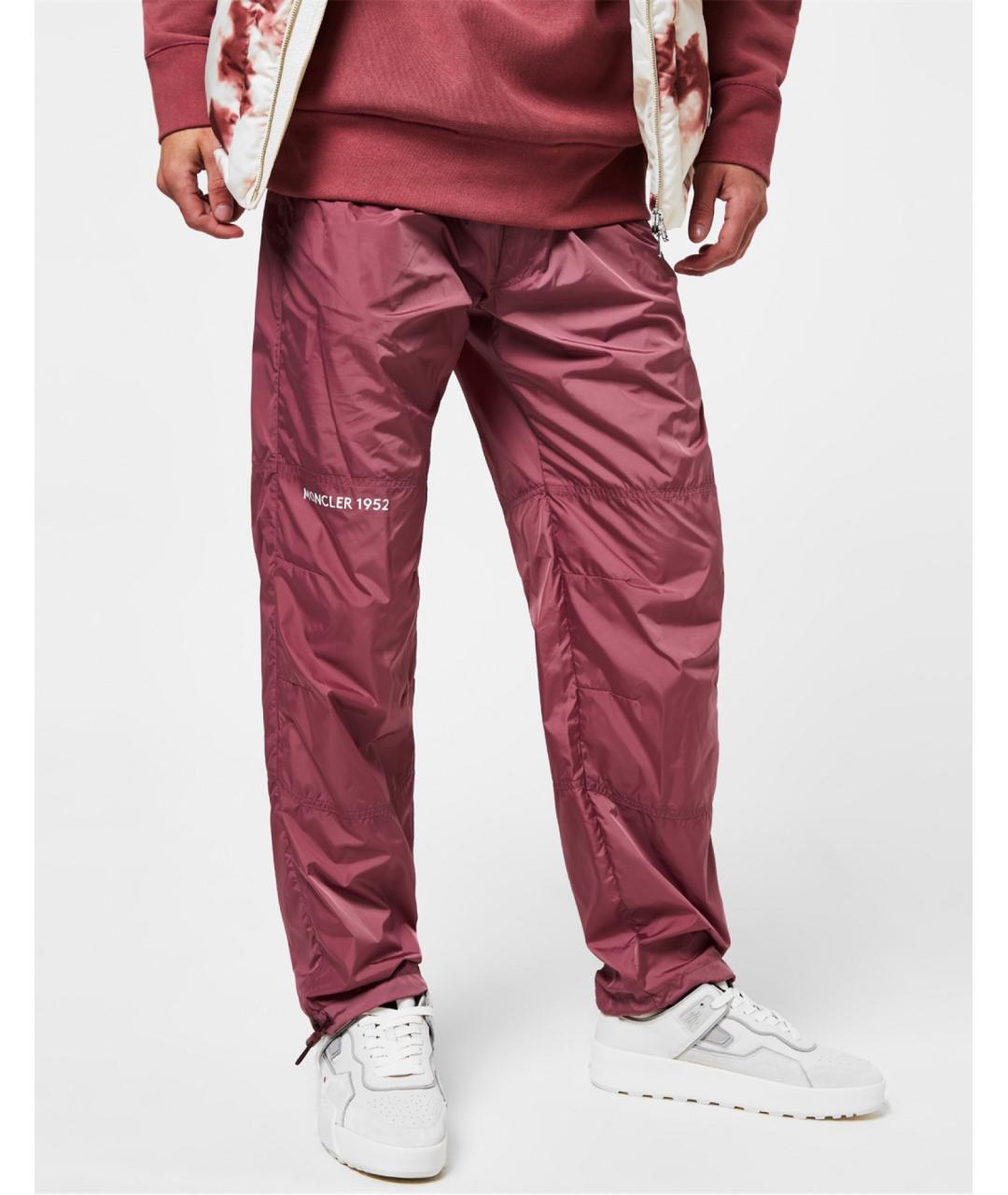 MONCLER Розовые повседневные брюки, фото 4