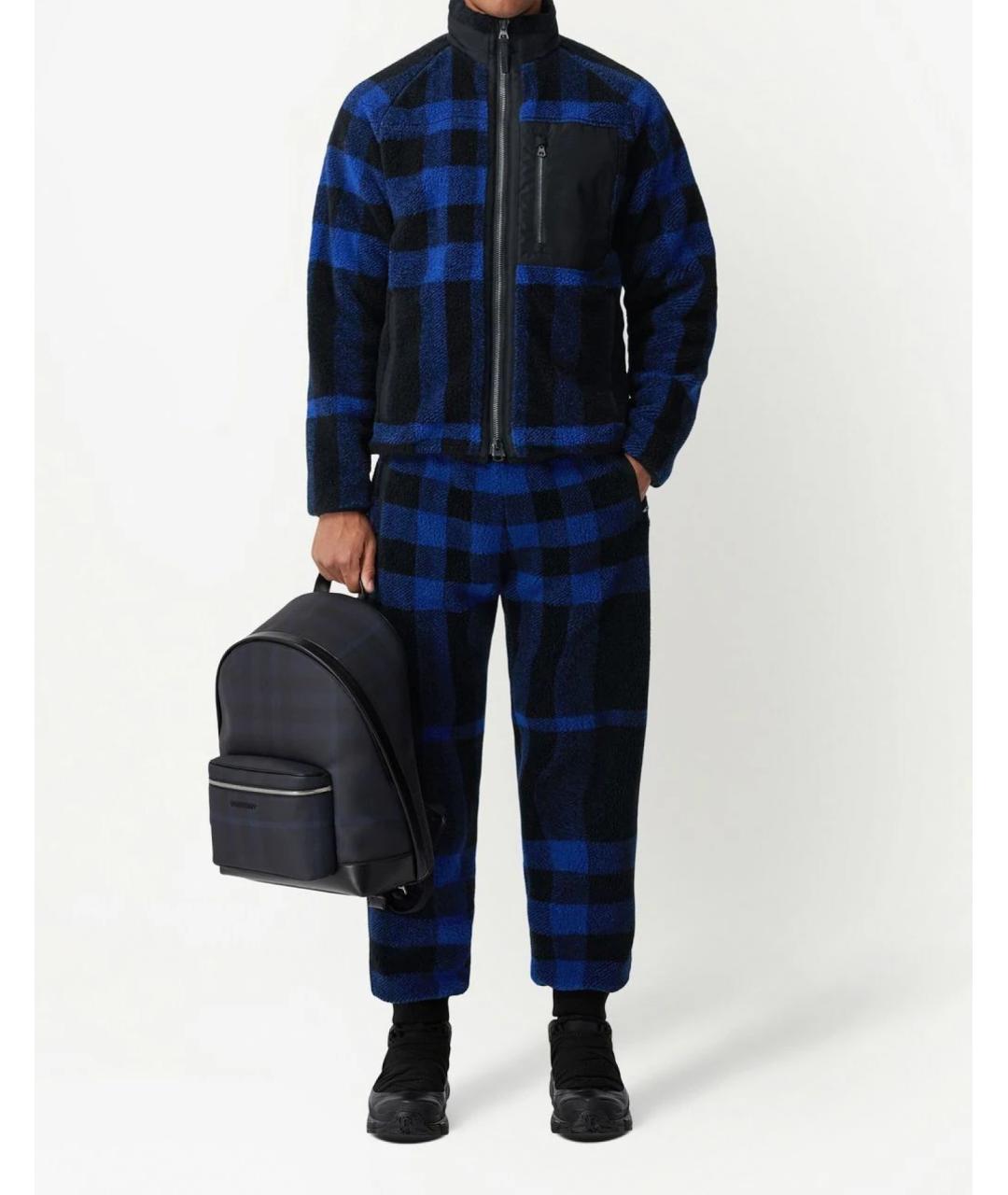 BURBERRY Синие повседневные брюки, фото 2