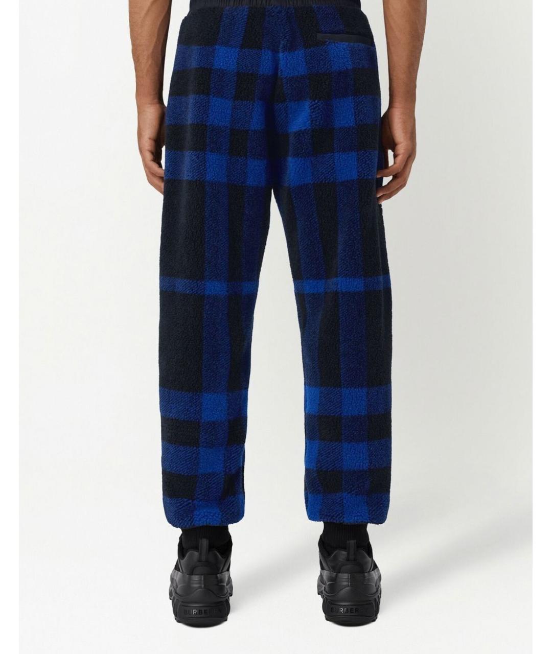 BURBERRY Синие повседневные брюки, фото 4