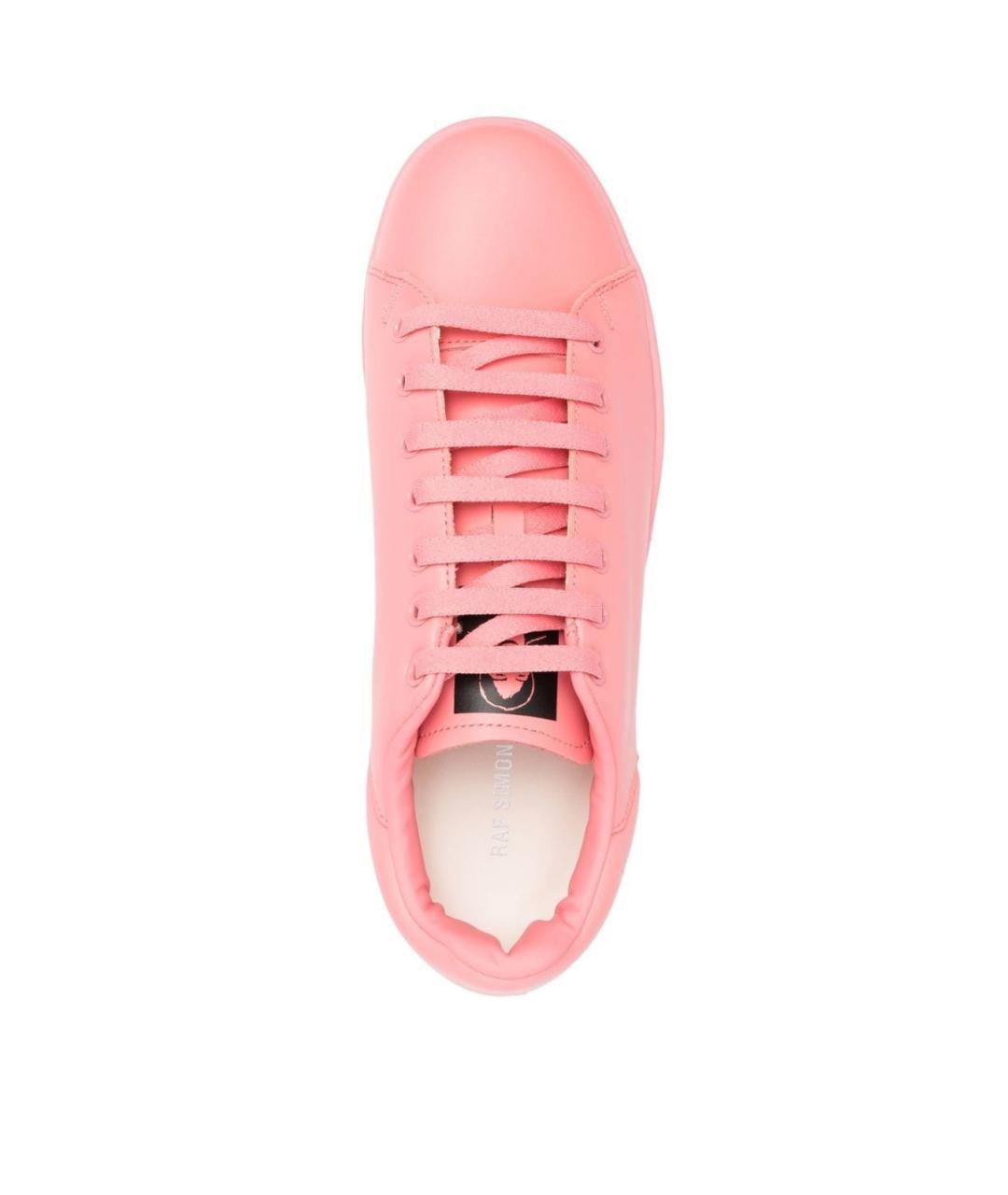 RAF SIMONS Розовые кожаные кеды, фото 4