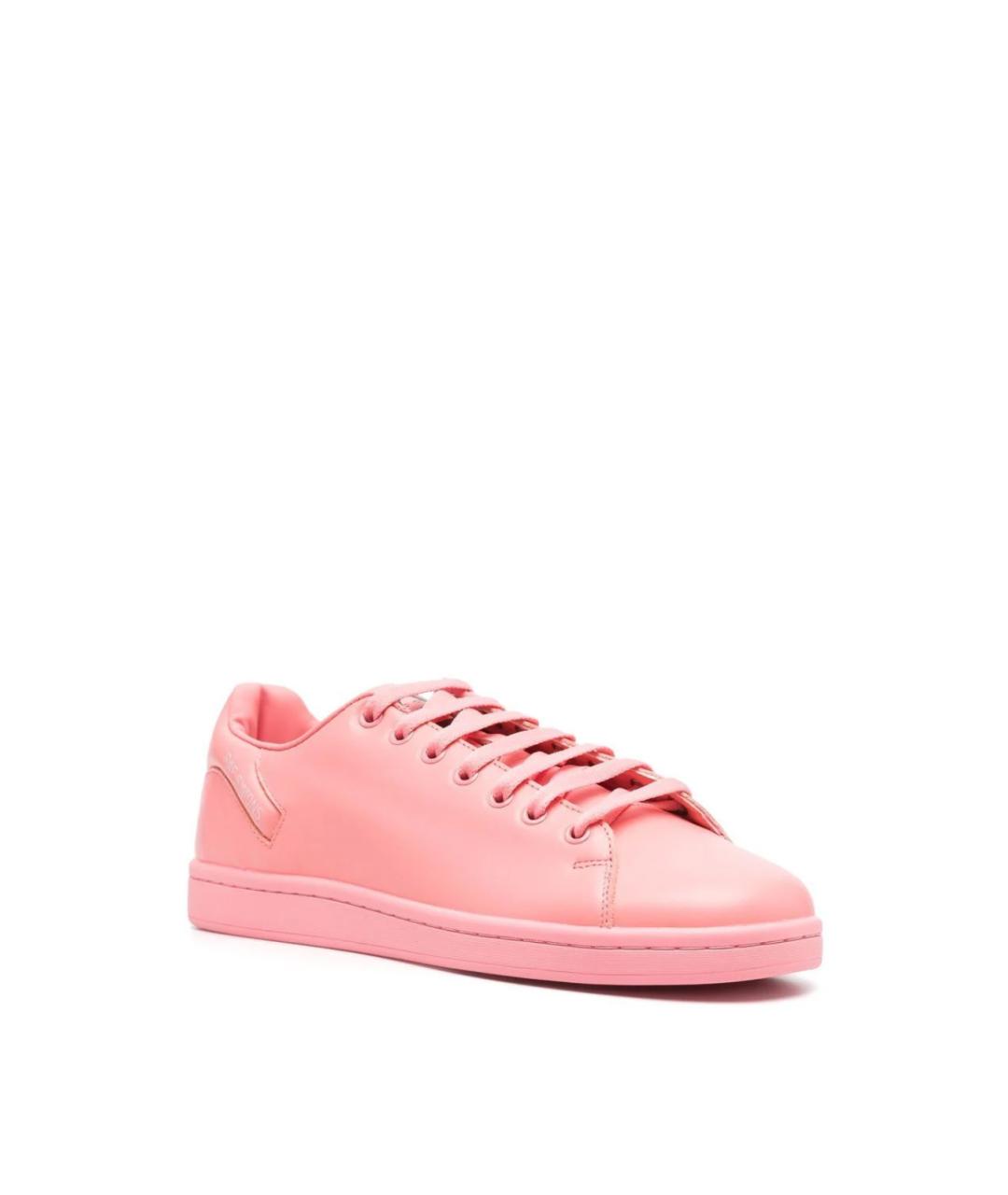 RAF SIMONS Розовые кожаные кеды, фото 2