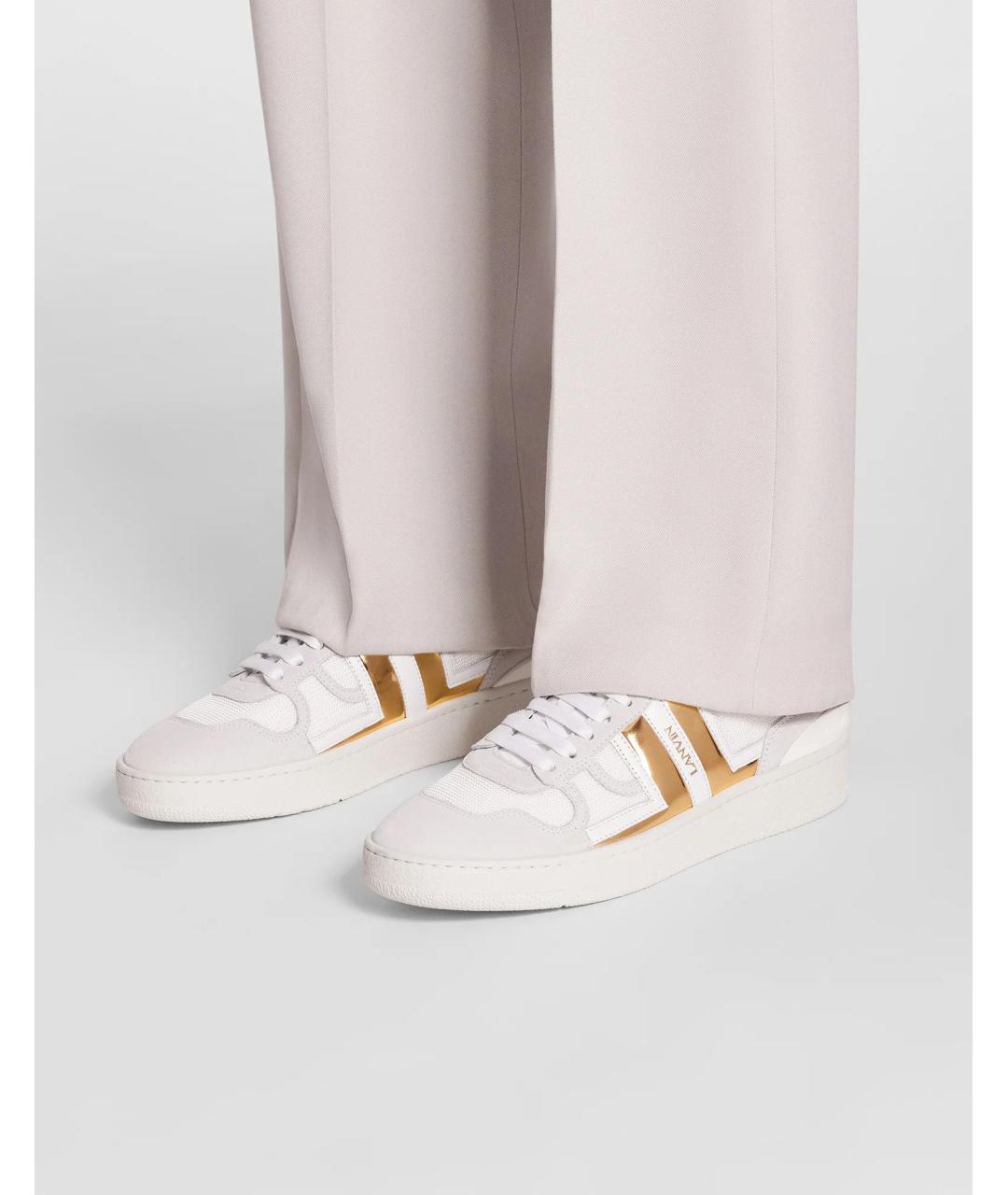LANVIN Белые кожаные кеды, фото 5