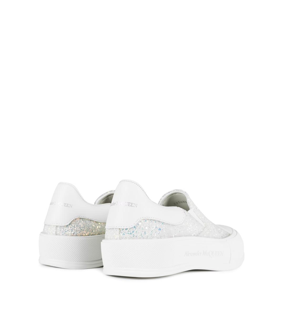 ALEXANDER MCQUEEN Белые слипоны, фото 4