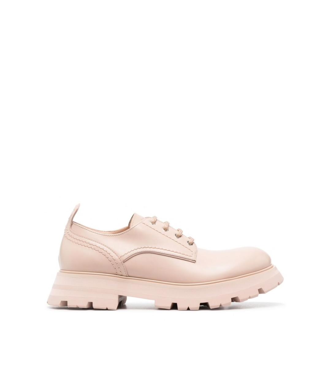 ALEXANDER MCQUEEN Розовые кожаные кроссовки, фото 5