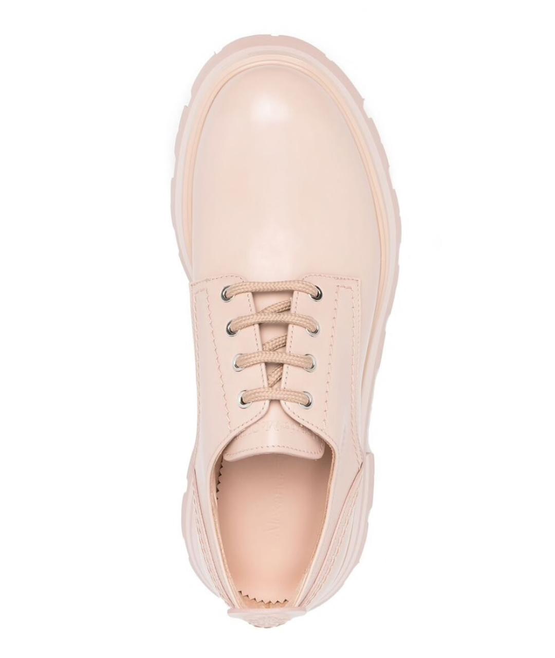 ALEXANDER MCQUEEN Розовые кожаные кроссовки, фото 4