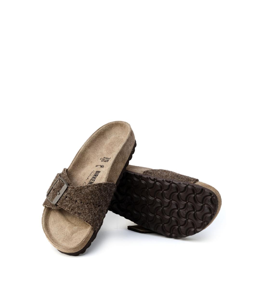 BIRKENSTOCK Коричневые замшевые сандалии, фото 5