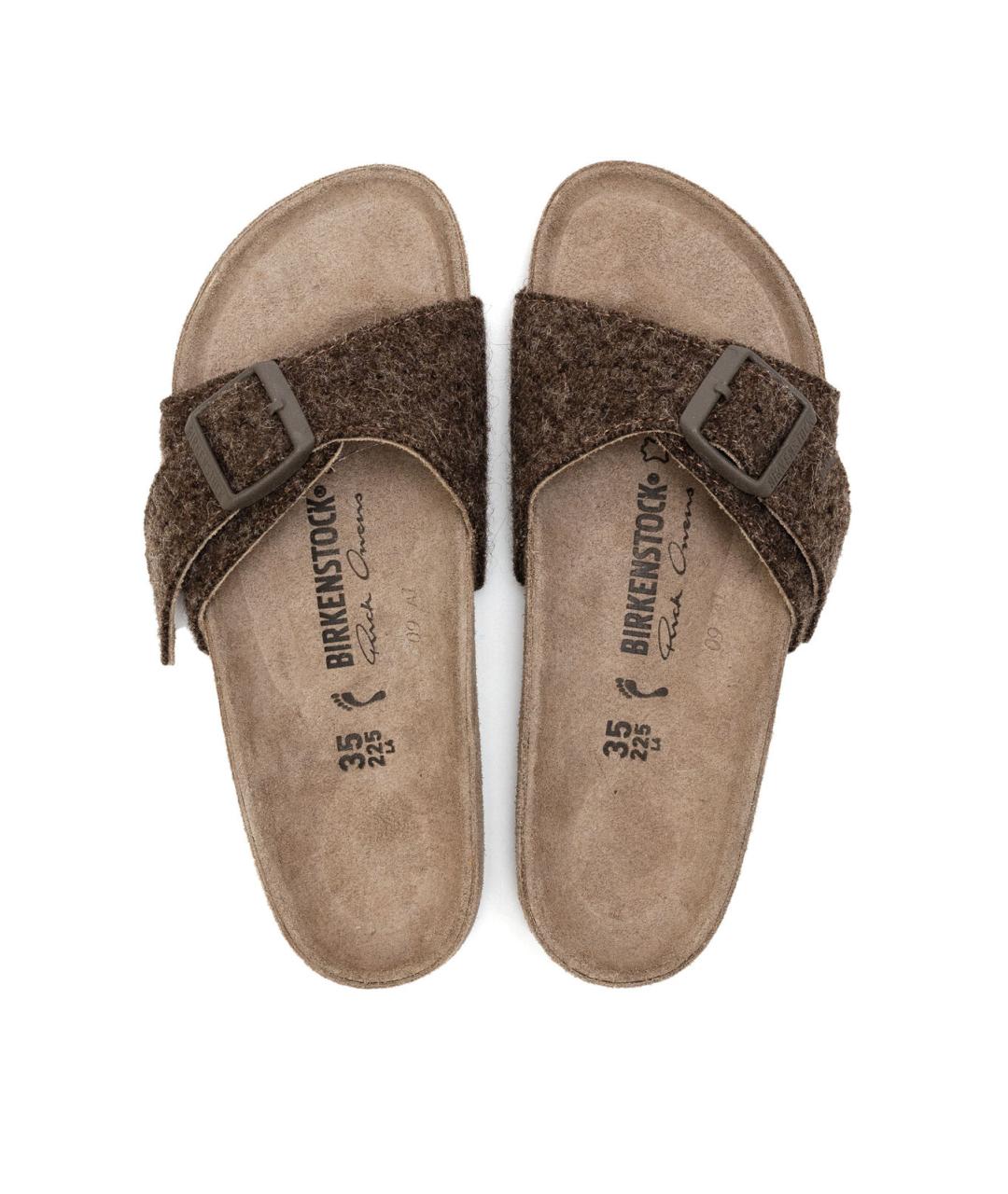 BIRKENSTOCK Коричневые замшевые сандалии, фото 3