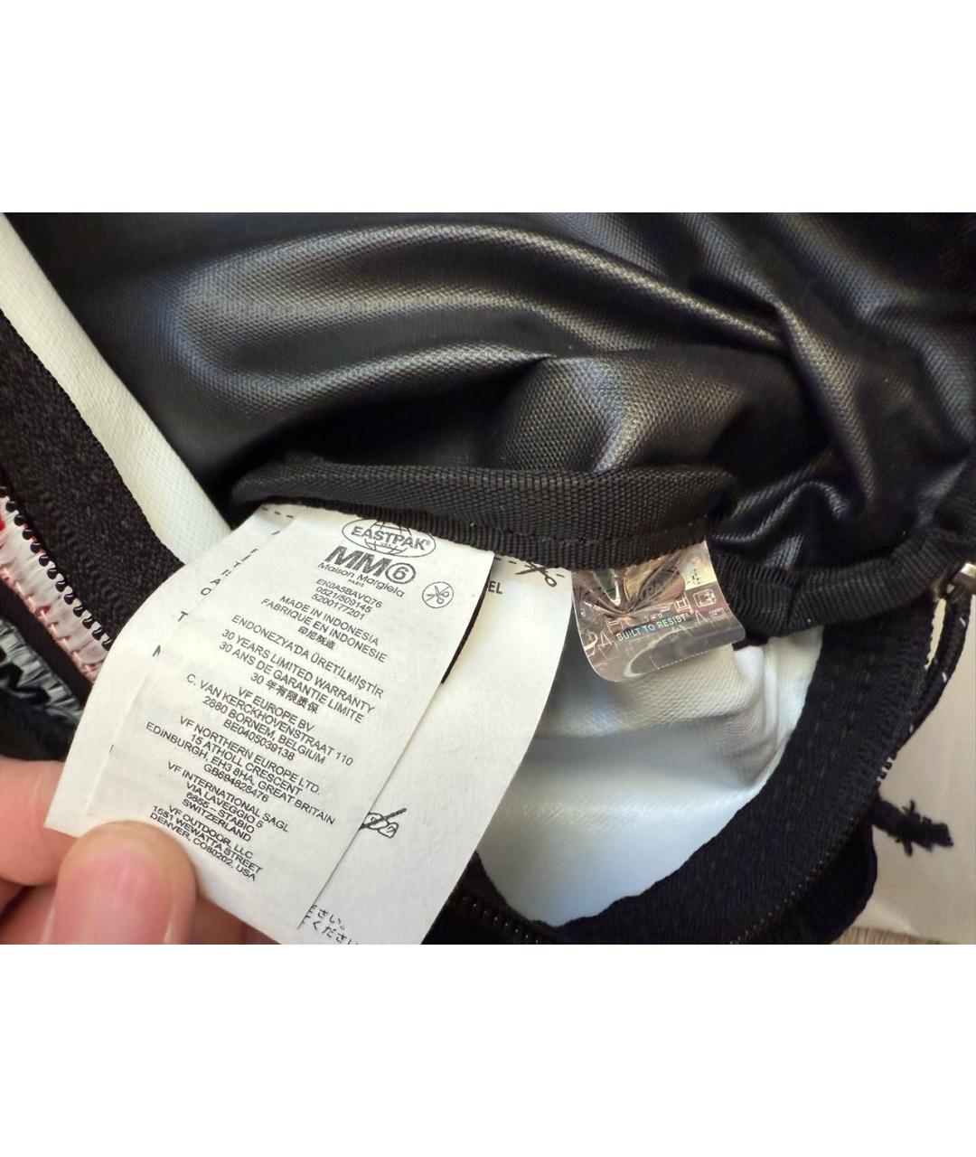 MM6 MAISON MARGIELA Черная хлопковая поясная сумка, фото 5