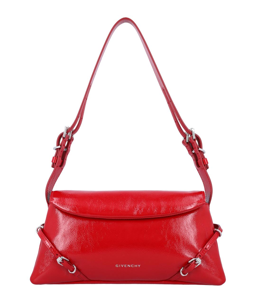 GIVENCHY Красная кожаная сумка с короткими ручками, фото 1