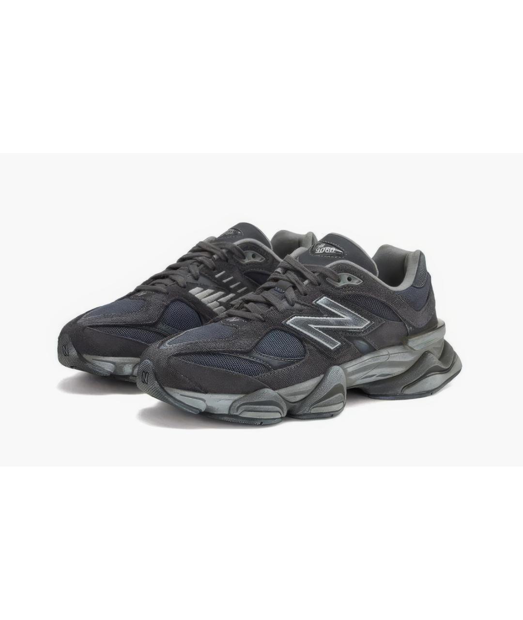 NEW BALANCE Антрацитовые текстильные низкие кроссовки / кеды, фото 2
