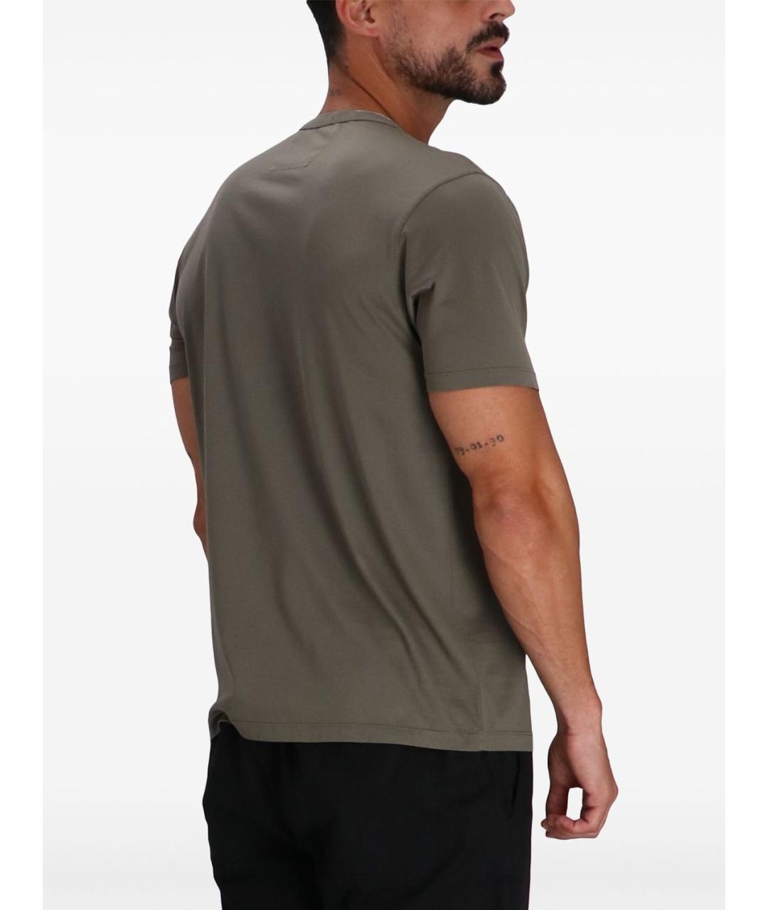 CP COMPANY Зеленая хлопковая футболка, фото 2