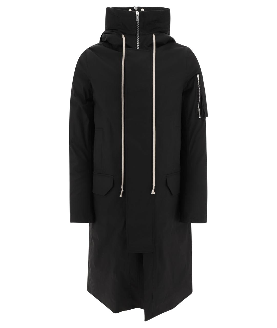 RICK OWENS Черное полиэстеровое пальто, фото 1