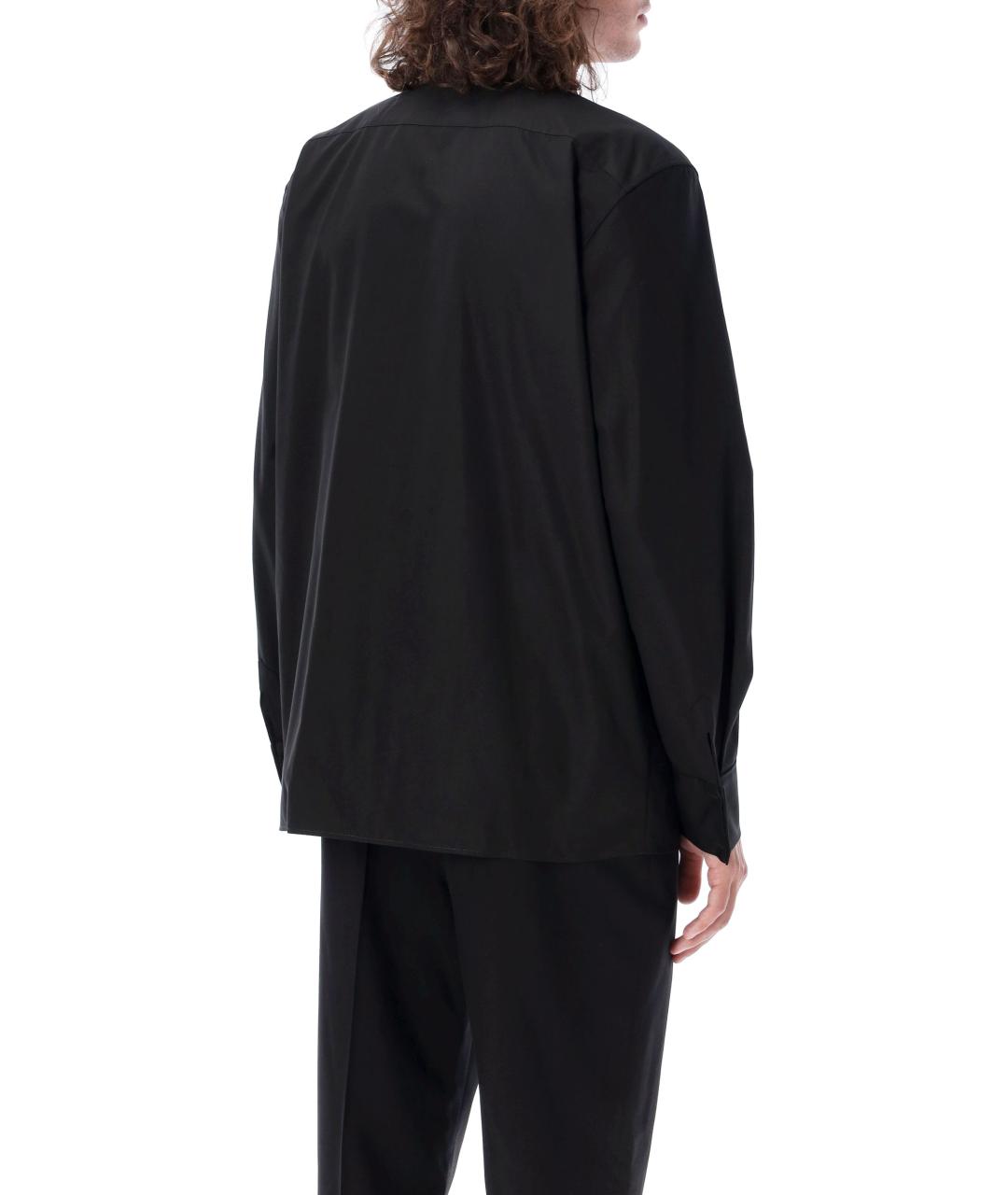 SAINT LAURENT Черная хлопковая классическая рубашка, фото 2