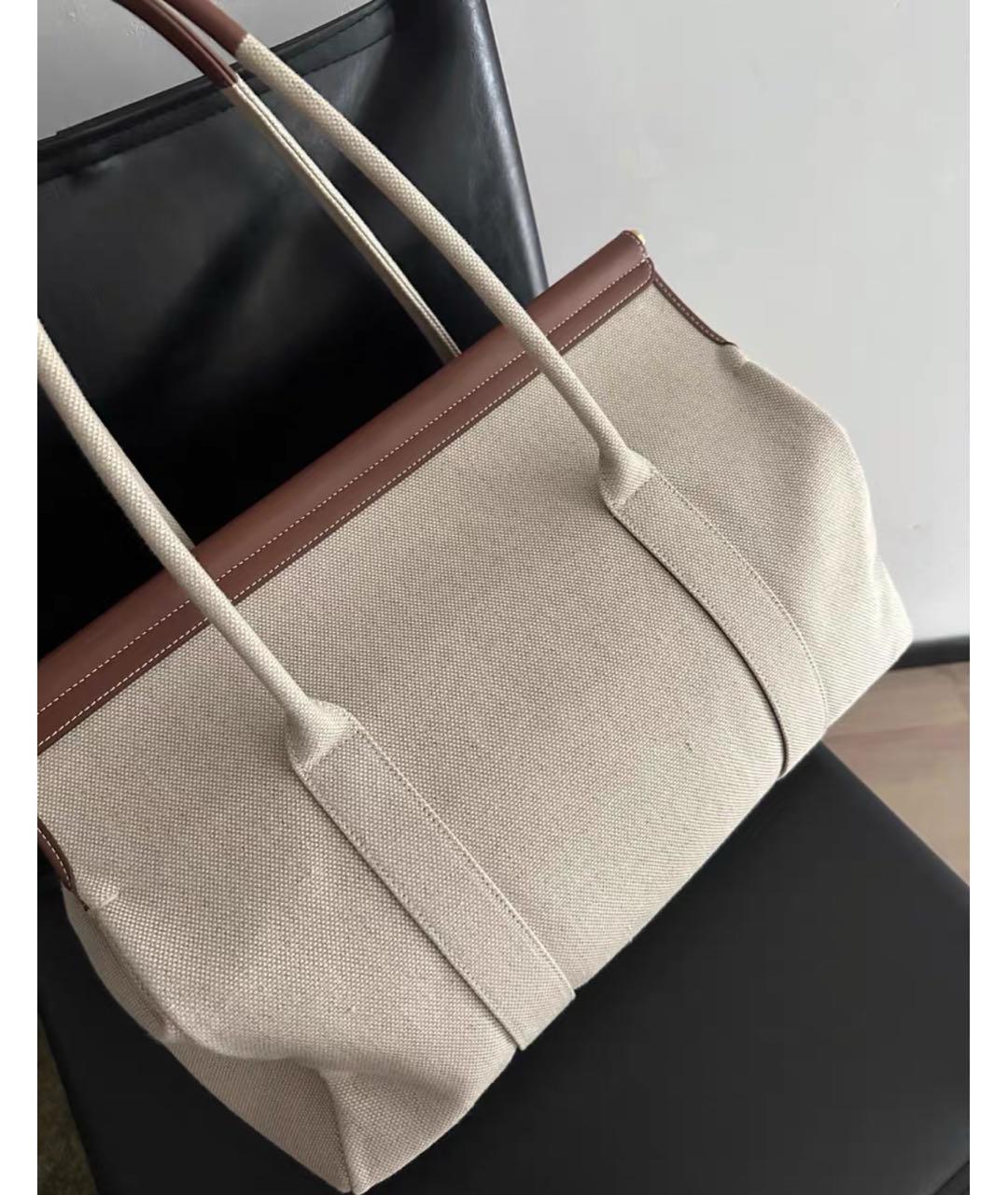 LORO PIANA Бежевая сумка тоут, фото 4
