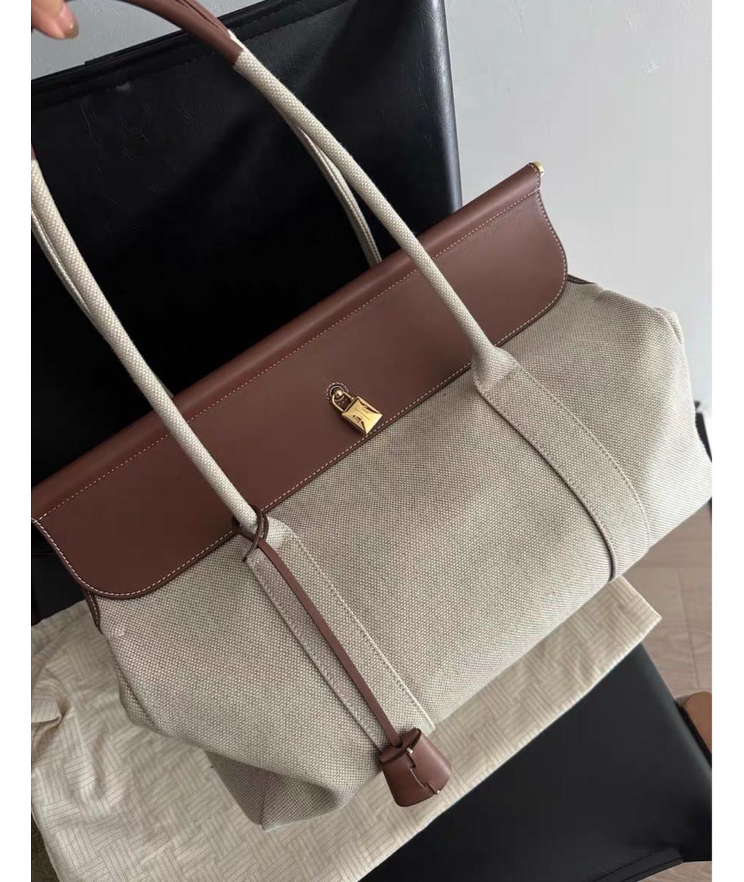 LORO PIANA Бежевая сумка тоут, фото 6