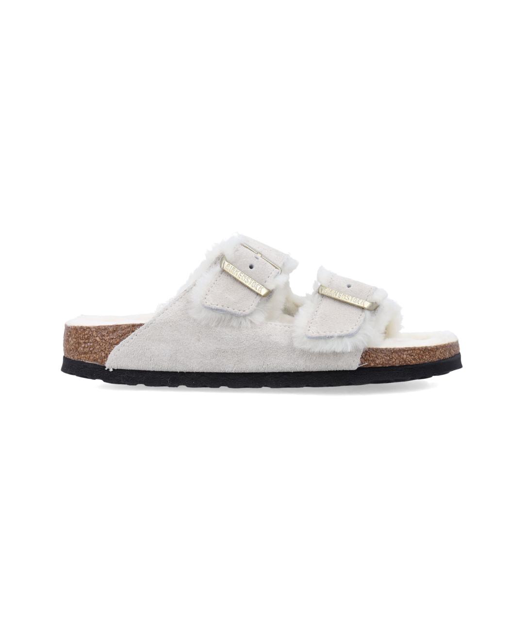 BIRKENSTOCK Серые замшевые сандалии, фото 1