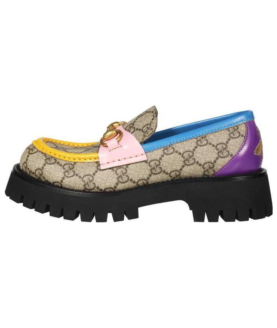GUCCI Бежевые лоферы, фото 6
