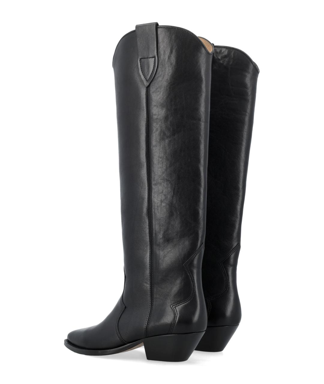 ISABEL MARANT Черные кожаные сапоги, фото 4