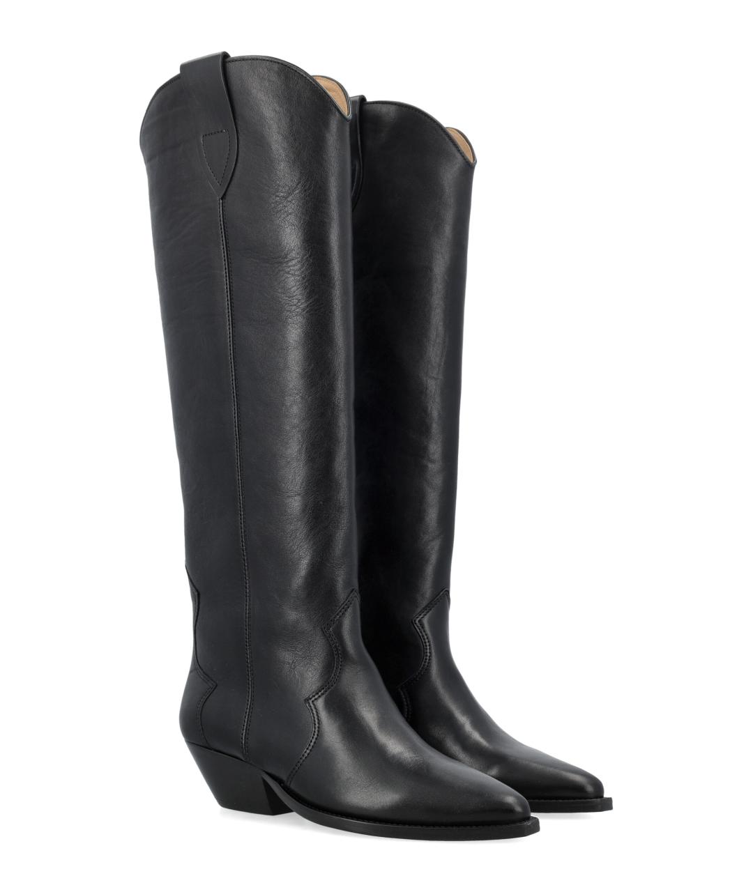 ISABEL MARANT Черные кожаные сапоги, фото 2